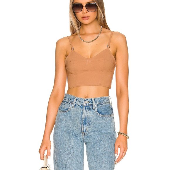 A.L.C. Mila Bustier Top in Noisette - NWT